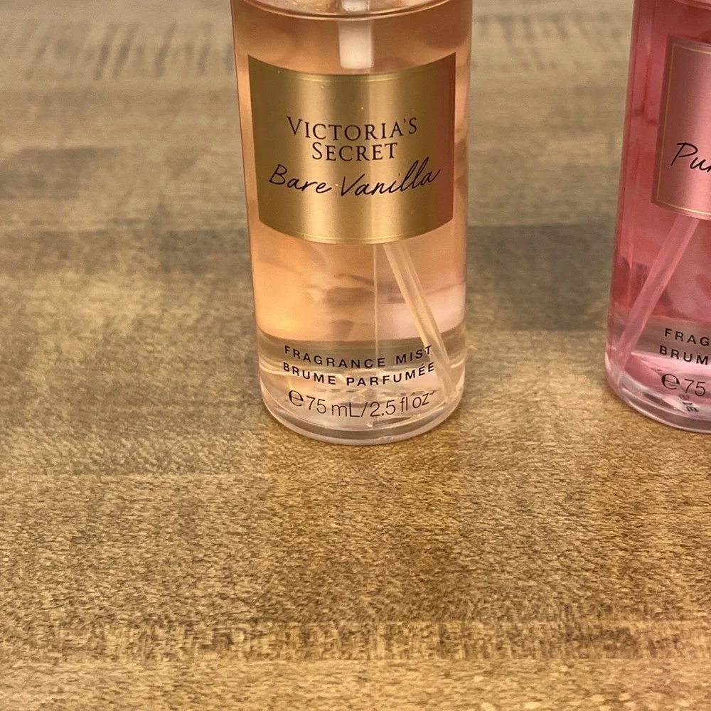 Victoria's Secret Fragrance Mist Lot Bare Vanilla, Pure Seduction, Velvet Petals